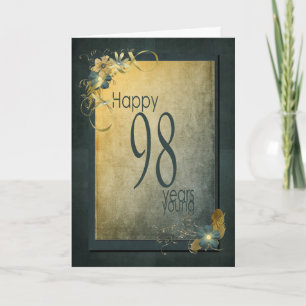 98th Birthday-vintage frame Card