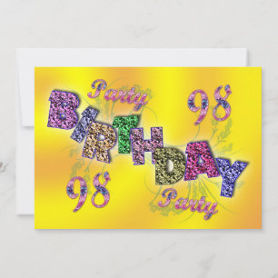 98th party invitation