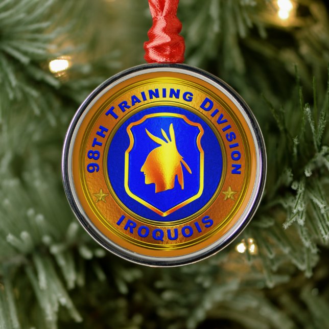 98th Training Division Christmas Metal Ornament (Tree)