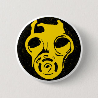 999 Gas Mask Design 6 Cm Round Badge
