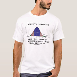 99.7% Confident Fall Within 3 Standard Deviations T-Shirt