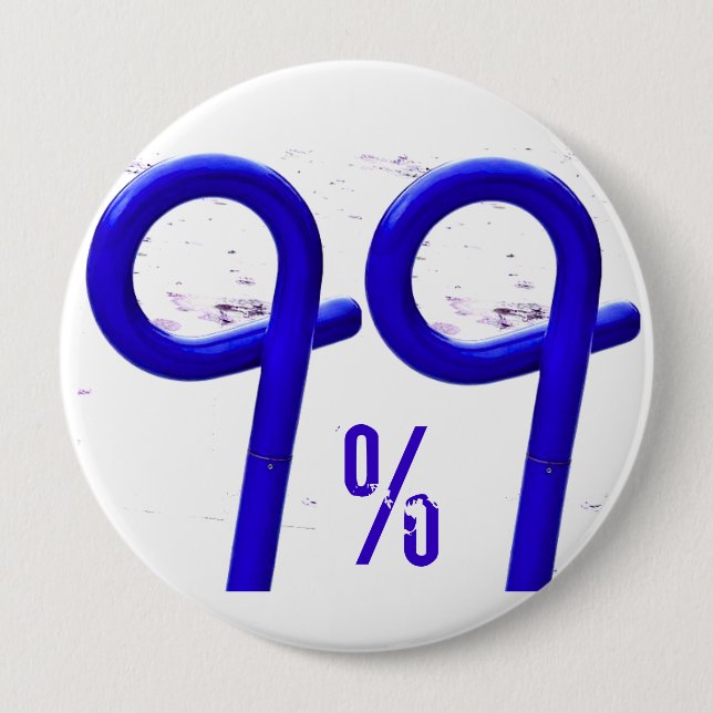 99% BLUE 10 CM ROUND BADGE (Front)