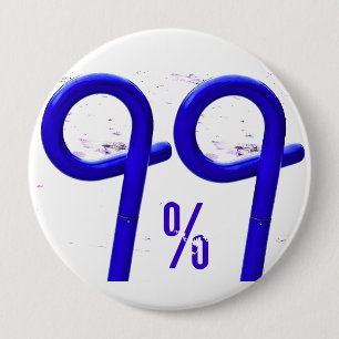 99% BLUE 10 CM ROUND BADGE