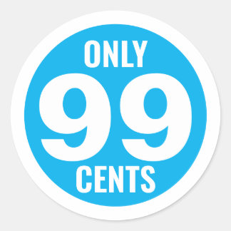 99 Cents Classic Round Sticker