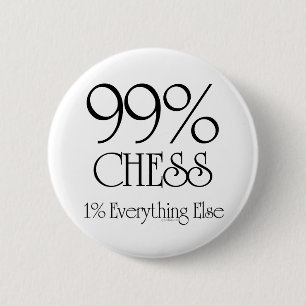 99% Chess 6 Cm Round Badge