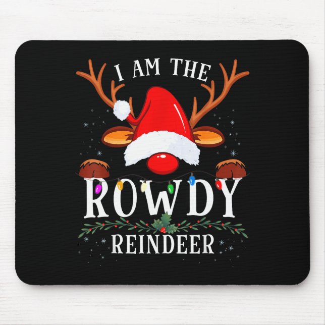 99 Christmas Reindeer Costume Party - I Am The Row Mouse Pad (Front)