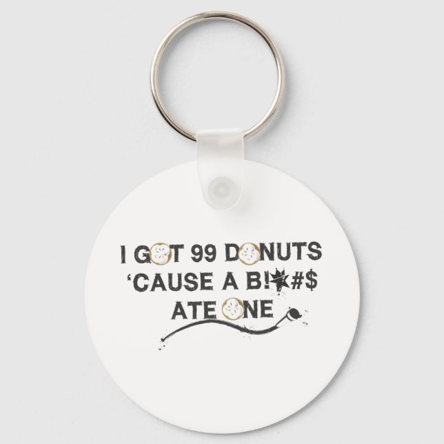 99 Doughnuts Key Ring (Front)