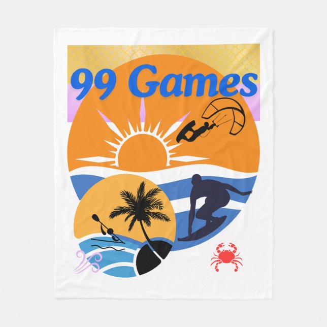 99 Games Of Summer Fleece Blanket (Front)