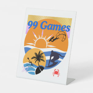 99 Games Of Summer Pedestal Sign