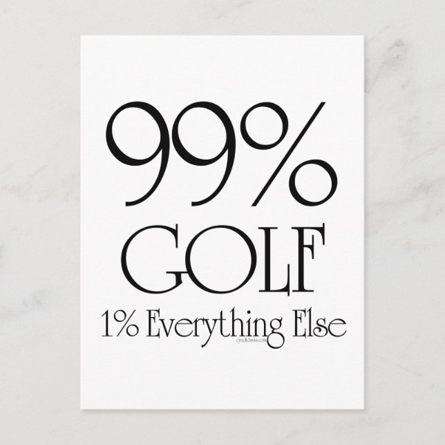 99% Golf Postcard (Front)