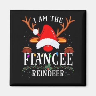 99 I Am The Fiancee Reindeer Christmas Family Uni- Magnet