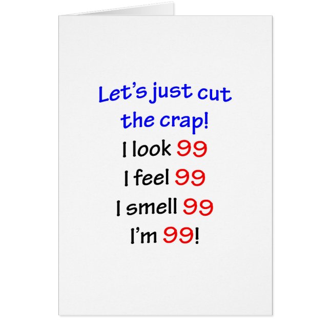 99  Let's cut the crap (Front)
