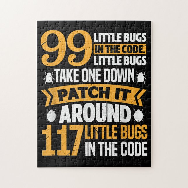 99 Little Bugs In Code Path It 117 Bugs Programer Jigsaw Puzzle (Vertical)