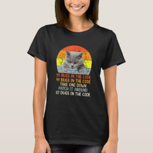 99 Little Bugs In The Code Cat T-Shirt