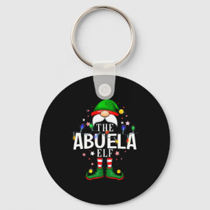 99 Matching Christmas Elf Family Pjs - Abuela Elf Key Ring