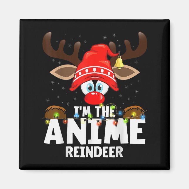 99 Matching Christmas Reindeer Anime - Uni-adults, Magnet (Front)