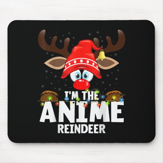 99 Matching Christmas Reindeer Anime - Uni-adults, Mouse Pad (Front)