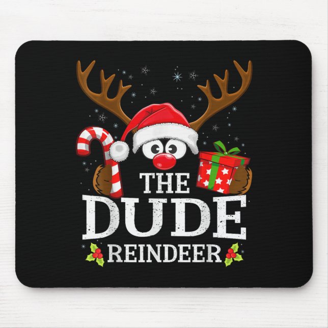 99 Matching Christmas Reindeer Squad Christmas Fam Mouse Pad (Front)
