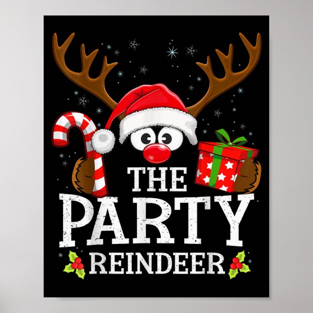 99 Matching Christmas Reindeer Squad Christmas Mat Poster (Front)