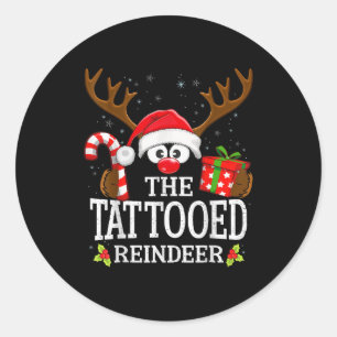 99 Matching Christmas Reindeer Squad - Uni-adults  Classic Round Sticker