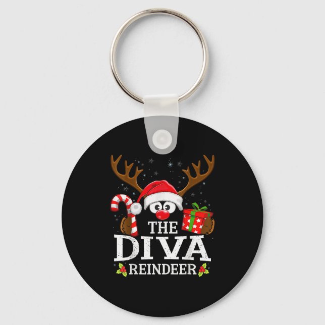 99 Matching Christmas Reindeer Squad Uni-kids Chri Key Ring (Front)