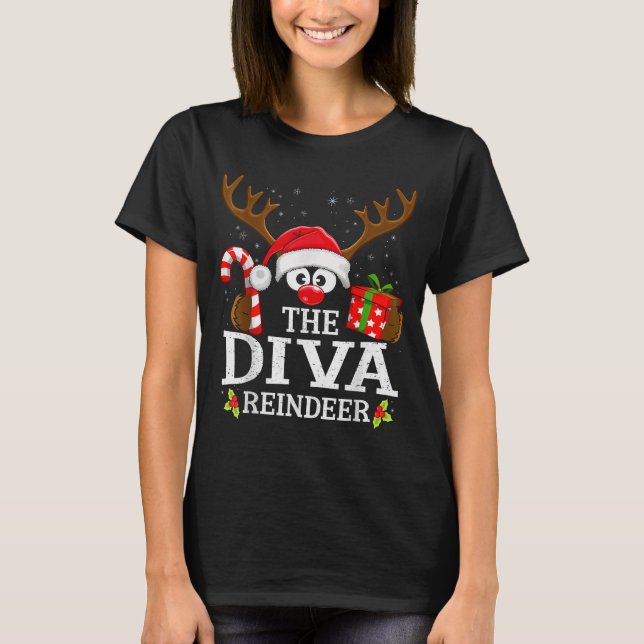 99 Matching Christmas Reindeer Squad Uni-kids Chri T-Shirt (Front)