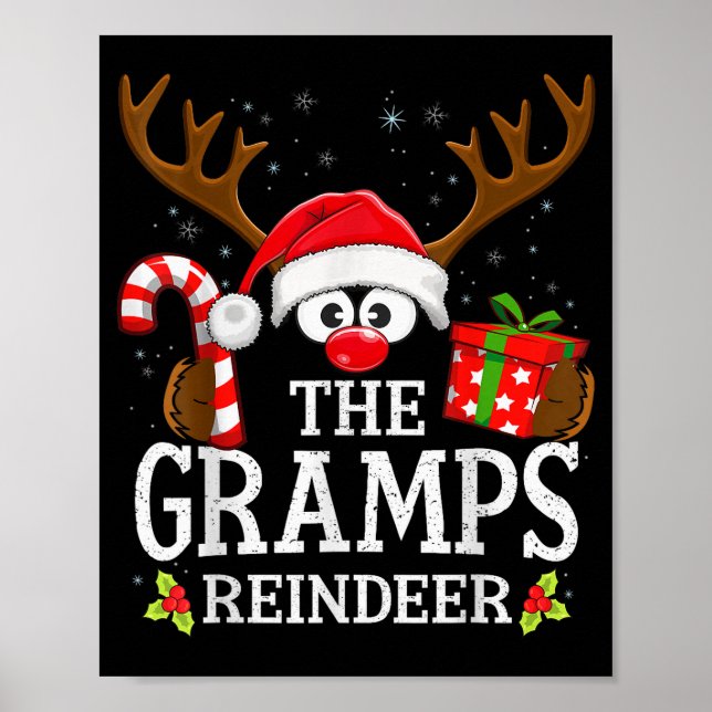 99 Matching Christmas Reindeer Squad Uni-youth Chr Poster (Front)