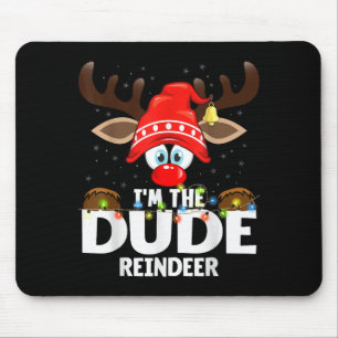 99 Matching Christmas Reindeer - Uni-adults, Black Mouse Pad
