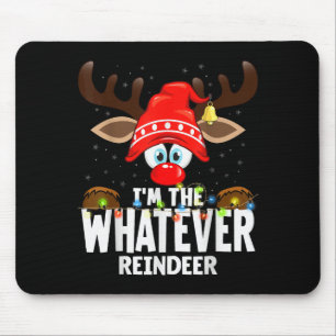 99 Matching Christmas Reindeer - Uni-adults, Black Mouse Pad