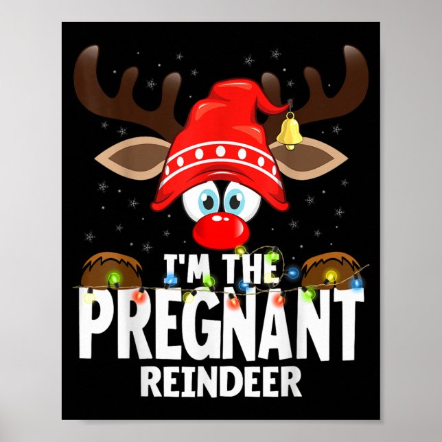 99 Matching Christmas Reindeer - Uni-adults, Black Poster (Front)