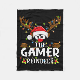 99 Matching Christmas The Gamer Reindeer Pajama  Fleece Blanket