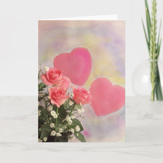 99  Miracle  Hearts and Flowers. Holiday Card