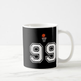 99 Number Basketball Style Vintage White Tank Top Coffee Mug