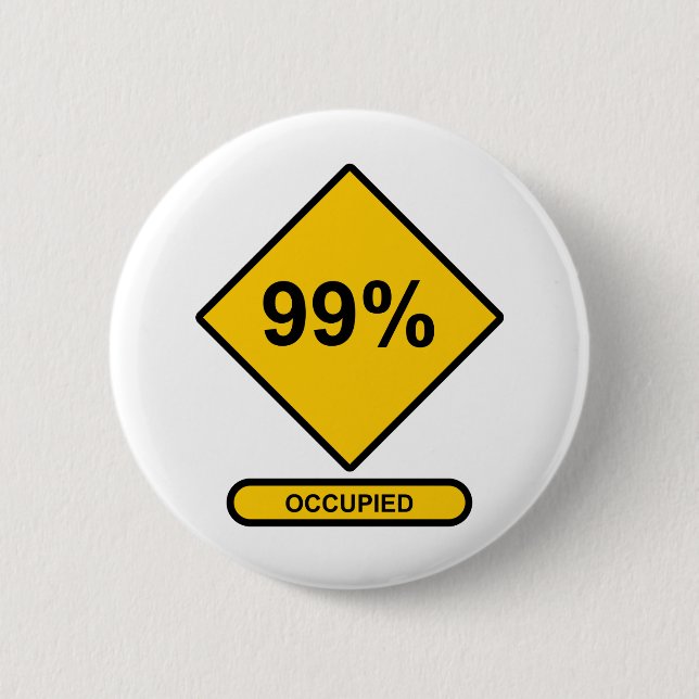 99% Occupied 6 Cm Round Badge (Front)