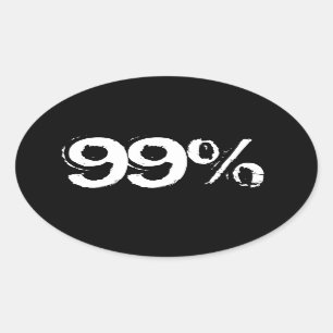 99% OVAL STICKER