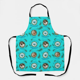 99 Peacock Feather Fully Editable Custom Photo Apron