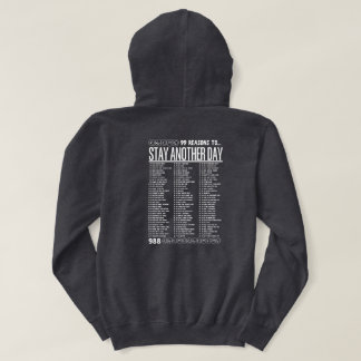 99 Reasons to Stay Another Day - Mental Health Hoodie