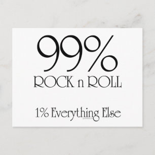 99% Rock n Roll Postcard