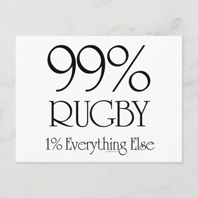 99% Rugby Postcard (Front)