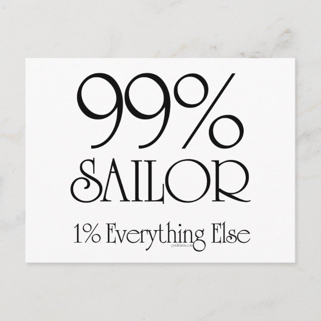 99% Sailor Postcard (Front)