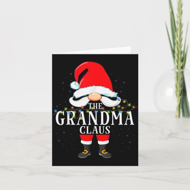 99 Santa Claus Matching Family Pajama Grandma Clau Card (Front)
