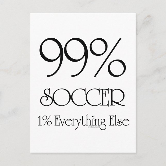 99% Soccer Postcard (Front)