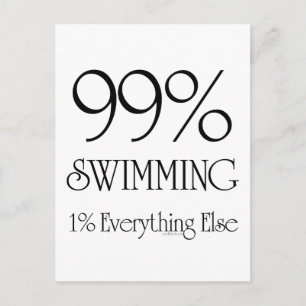 99% Swimming Postcard