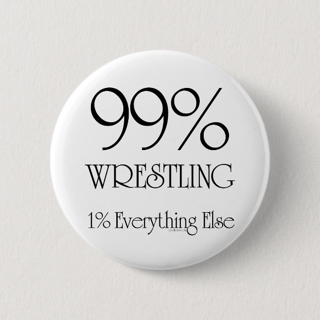99% Wrestling 6 Cm Round Badge (Front)