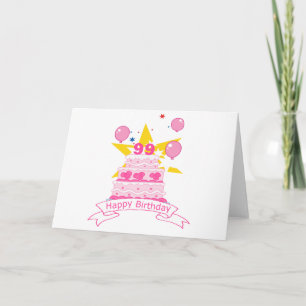 99 Year Old Birthday Cake Card