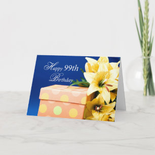 99 Year Old Birthday Gift and Lilies Card