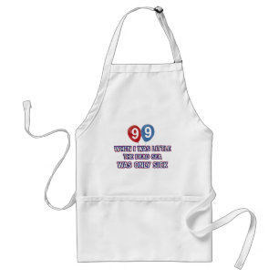 99 year old dead sea birthday designs standard apron