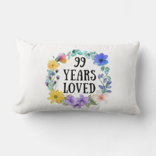 99 Years Loved Grandma Gift 99 Birthday Pillow