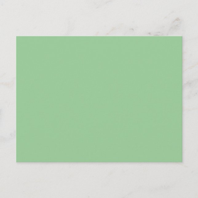 99CC99 Celadon Green Solid Colour Background Postcard (Front)
