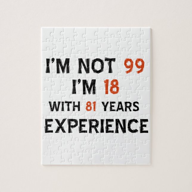 99th birthday designs jigsaw puzzle (Vertical)